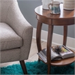 Bowery Hill Wood Brown End Table Round 24
