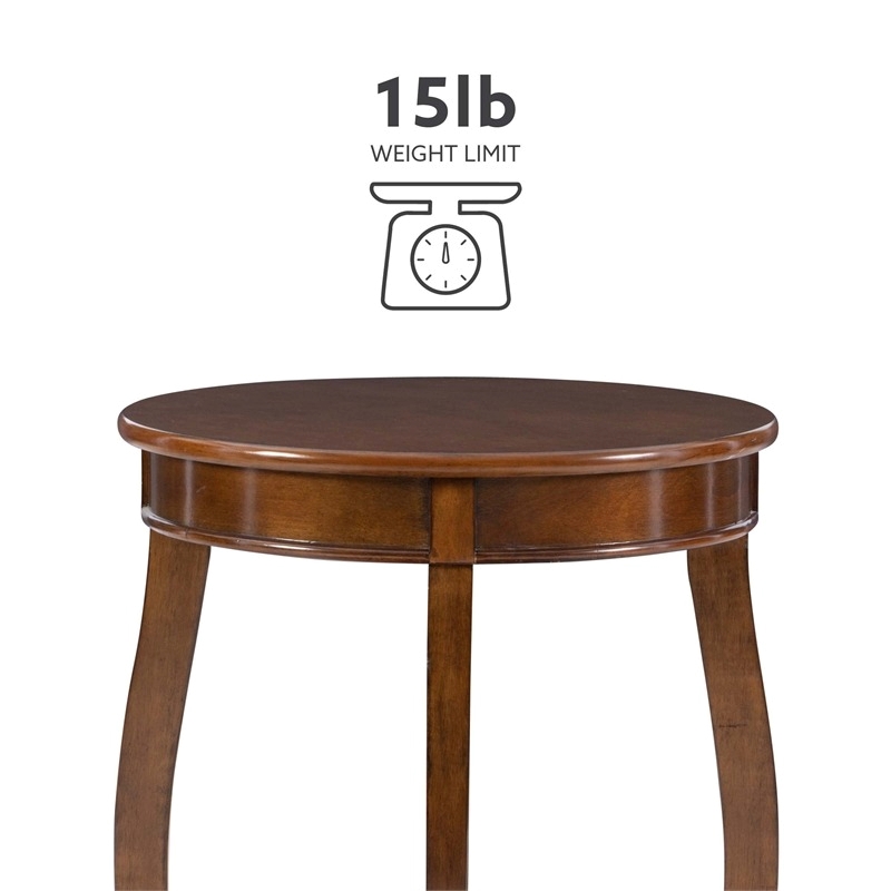 Bowery Hill Wood Brown End Table Round 24