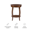 Bowery Hill Wood Brown End Table Round 24