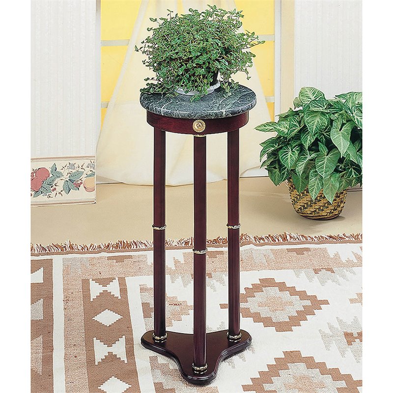 Bowery Hill Marble Green Plant Stand Round 27.5