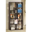 Bowery Hill Laminate Cappuccino Bookcase Rectangular Geometric 70.75