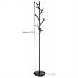 Bowery Hill Metal Black Coat Rack Round Contemporary 69.25