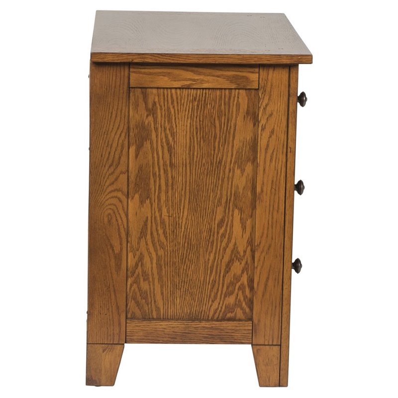 Bowery Hill Hardwood Oak Nightstand Rectangular 27