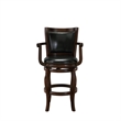 Bowery Hill Faux Leather Cappuccino/Black Swivel Bar Stool Rectangular 31