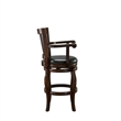 Bowery Hill Faux Leather Cappuccino/Black Swivel Bar Stool Rectangular 31