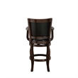 Bowery Hill Faux Leather Cappuccino/Black Swivel Bar Stool Rectangular 31
