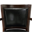 Bowery Hill Faux Leather Cappuccino/Black Swivel Bar Stool Rectangular 31
