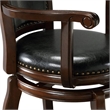 Bowery Hill Faux Leather Cappuccino/Black Swivel Bar Stool Rectangular 31