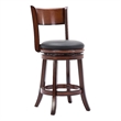Bowery Hill Solid Hardwood Brandy Brown Counter Stool Swivel 37.5
