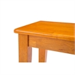 Bowery Hill Solid Rubberwood Oak Dining Bench Rectangular 44