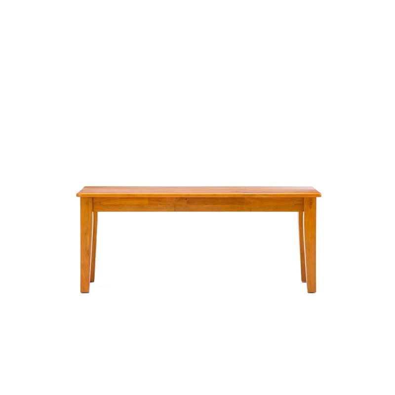 Bowery Hill Solid Rubberwood Oak Dining Bench Rectangular 44