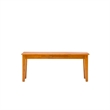 Bowery Hill Solid Rubberwood Oak Dining Bench Rectangular 44