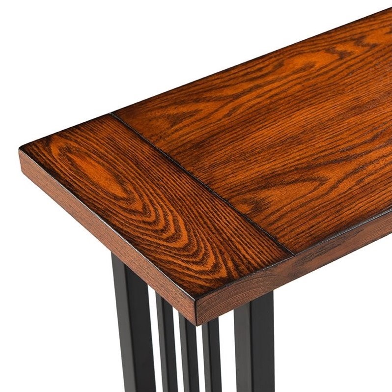 Bowery Hill Console Table in Burnished Oak