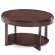 Bowery Hill Oval Coffee Table in Chocolate Cherry