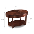Bowery Hill Oval Coffee Table in Chocolate Cherry