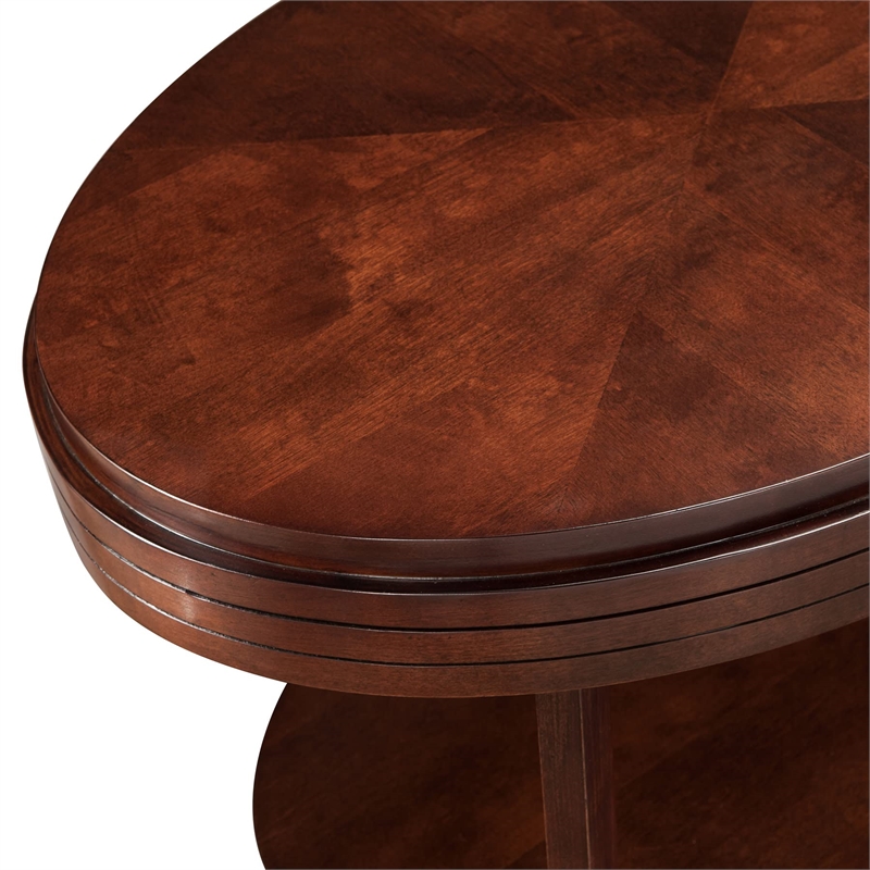 Bowery Hill Oval Coffee Table in Chocolate Cherry