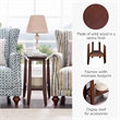 Bowery Hill Triangle Solid Wood End Table in Sienna Finish
