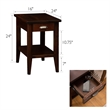 Bowery Hill Traditional Wood End Table with Storage Drawer in Chocolate