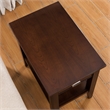 Bowery Hill Traditional Wood End Table with Storage Drawer in Chocolate
