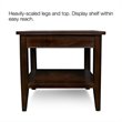 Bowery Hill Solid Wood Square End Table in Chocolate Cherry