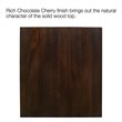 Bowery Hill Solid Wood Square End Table in Chocolate Cherry