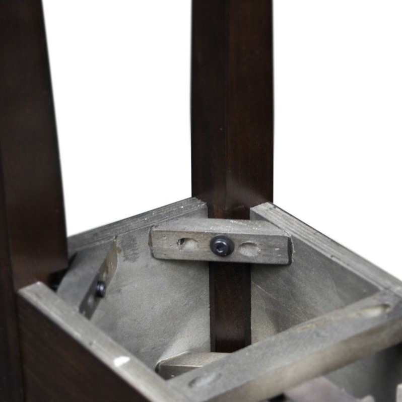 Bowery Hill Chairside-Recliner Wood End Table in a Chocolate Oak Finish