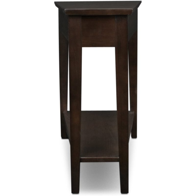 Bowery Hill Recliner Wood Wedge Table in a Chocolate Oak Finish