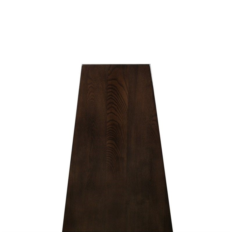 Bowery Hill Recliner Wood Wedge Table in a Chocolate Oak Finish
