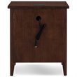 Bowery Hill Solid Hardwood Chocolate Cherry Nightstand Rectangular Flush Mounted USB Outlets 28