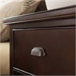Bowery Hill Solid Hardwood Chocolate Cherry Nightstand Rectangular Flush Mounted USB Outlets 28