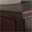 Bowery Hill Solid Hardwood Chocolate Cherry Nightstand Rectangular Flush Mounted USB Outlets 28