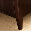 Bowery Hill Solid Hardwood Chocolate Cherry Nightstand Rectangular Flush Mounted USB Outlets 28