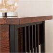 Bowery Hill Hardwood Oak Nightstand Rectangular Lower Shelf 28