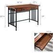 Bowery Hill Hardwood Solids Medium Oak Computer Desk Rectangular Simple Assembly 46