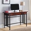 Bowery Hill Hardwood Solids Medium Oak Computer Desk Rectangular Simple Assembly 46