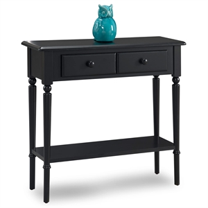 Bowery Hill 1 Drawer Console Table with Shelf in Swan Black