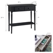 Bowery Hill 1 Drawer Console Table with Shelf in Swan Black
