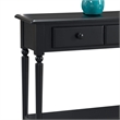 Bowery Hill 1 Drawer Console Table with Shelf in Swan Black