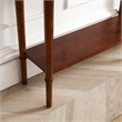 Bowery Hill 1 Drawer Console Table with Shelf in Pecan