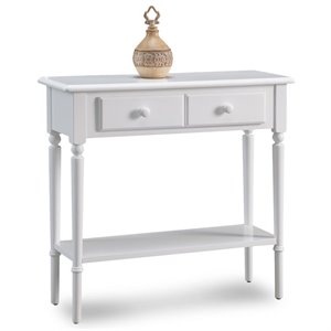 Bowery Hill 1 Drawer Console Table with Shelf in Orchid White