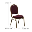 Bowery Hill Fabric Upholstered Dome Back Banquet Stacking Chair in Burgundy Red