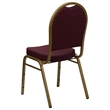Bowery Hill Fabric Upholstered Dome Back Banquet Stacking Chair in Burgundy Red