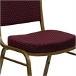 Bowery Hill Fabric Upholstered Dome Back Banquet Stacking Chair in Burgundy Red