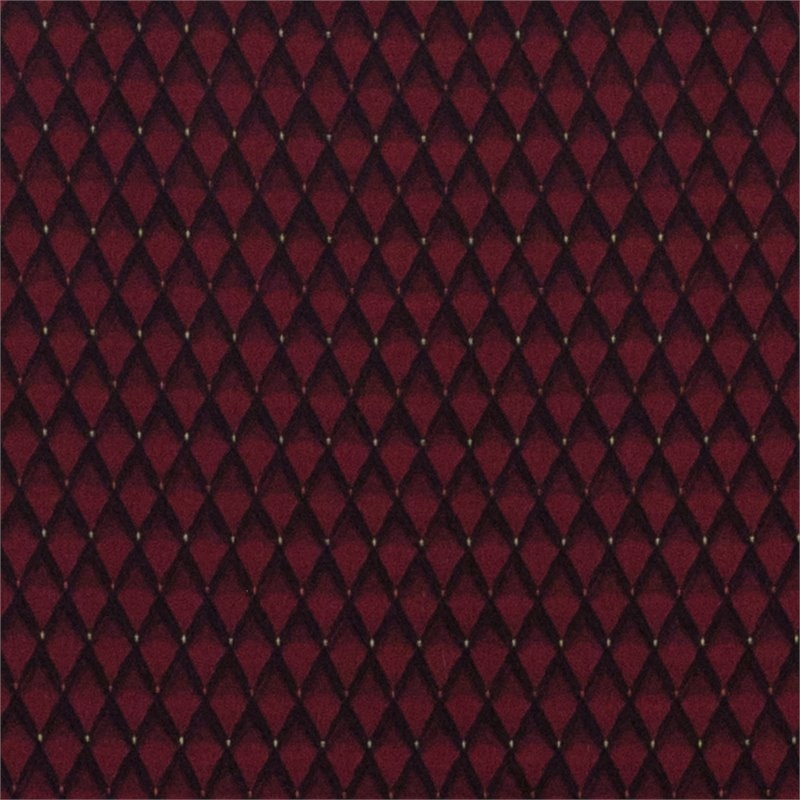 Bowery Hill Fabric Upholstered Dome Back Banquet Stacking Chair in Burgundy Red