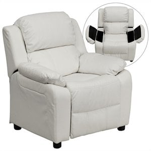 Bowery Hill Kids Recliner in White