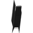 Bowery Hill Vinyl Upholstered Banquet Stacking Chair in Black/Gold