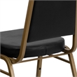 Bowery Hill Vinyl Upholstered Banquet Stacking Chair in Black/Gold