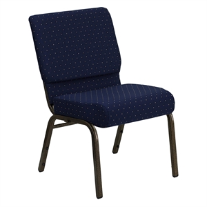 Bowery Hill Patterned Church Stacking Guest Chair in Blue