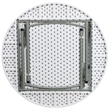 Bowery Hill 48 Inch Round Granite Folding Table in White