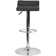 Bowery Hill 31.25'' Contemporary Vinyl Upholstered Backless Bar Stool in Black